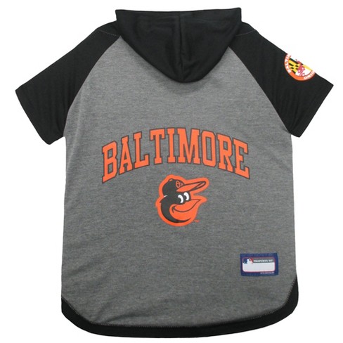 Mlb Baltimore Orioles Pets First Pet Baseball Hoodie Shirt - Gray S : Target