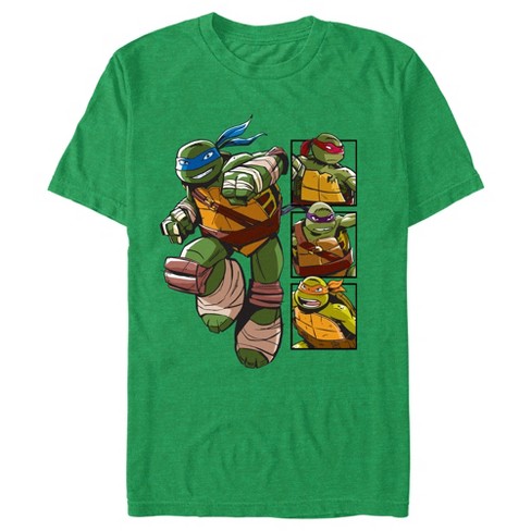 Men's Teenage Mutant Ninja Turtles Sketch Portraits T-Shirt - Kelly Heather  - Large