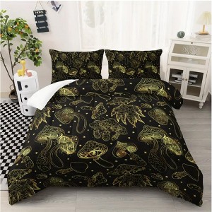 Boersma 3D Printed Bohemian Gothic Comforter Set - Bedding Comforters & Sets with Butterfly and Star Design, Soft Duvet Cover with 2 Pillowcases - 1 of 2