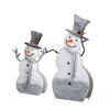 CIPACHO Set of 2 Lighted Top Hat Snowman Decor - 2D Pre-lit with 80 Warm White LEDs (Indoor/Outdoor Xmas) - 3 of 4