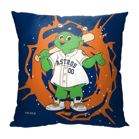 18x18 Mlb Houston Astros Mascot Printed Decorative Throw Pillow