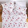 Christmas Sheets, Soft Brushed Microfiber Bed Sheet Set, 16 Inches Deep Pocket Fitted Sheet Winter Holiday Sheets Set, Christmas Pattern - 2 of 4