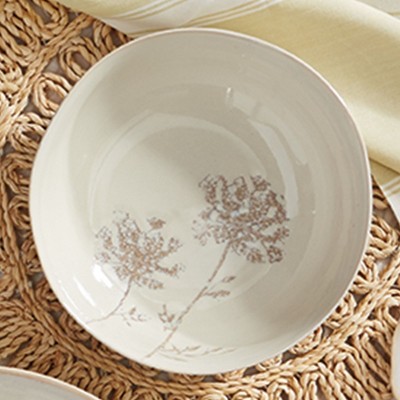 tagltd Wild Flower Bowl Medium Dinnerware Serving Dish