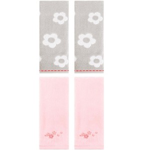 REGALWOVEN 4 Pcs Cute Floral Pattern Cotton Bathroom Soft Absorbent Hand Towel - 1 of 4