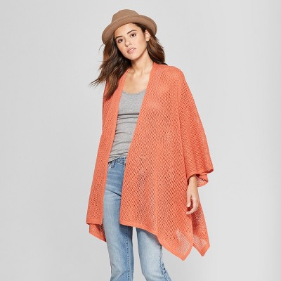 Rust Poncho Sweater