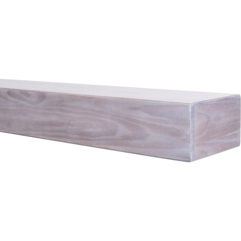 Austin Floating Wood Mantel Shelf Pine Wood Rustic Shelf | Mantels Direct, 2 of 7