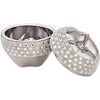 Dahlia Studios Victoire 8 1/2" High Silver and Crystal Ceramic Apple - 3 of 4