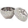 Dahlia Studios Victoire Silver and Crystal 8 1/2" High Ceramic Apple - image 3 of 4