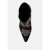 Zarka Rhinestones Embellished Block Heel Boots - 4 of 4