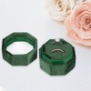 Unique Bargains Octagon Velvet Ring Box 2 Slots for Wedding Ceremony Proposal Engagement Birthday 1 Pc - 2 of 4