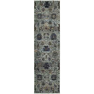 Oriental Weavers Andorra 7120A Blue/ Navy Indoor Area Rug - 2'3" x 8'