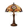 Chloe Lighting MONROE Victorian Tiffany-style Dark Bronze 2 Light Table Lamp 16Inch Wide - 2 of 4