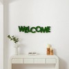 ChicFurnit Wall Art WELCOME Letter Moss Decor Artistic Green Greeting for Home Living Room and Office, Green, 39.5"*8.7"*1.58" - 2 of 4