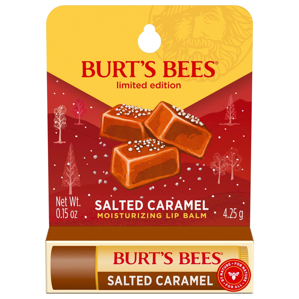 Photos - Lipstick & Lip Gloss Burts Bees Burt's Bees Holiday Limited Edition Stocking Stuffer Moisturizing Lip Balm - Salted Caramel - 0.15oz 