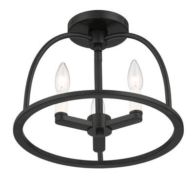 Vibrant Gold 3-Light Crystal LED Flush Mount Ceiling Fixture