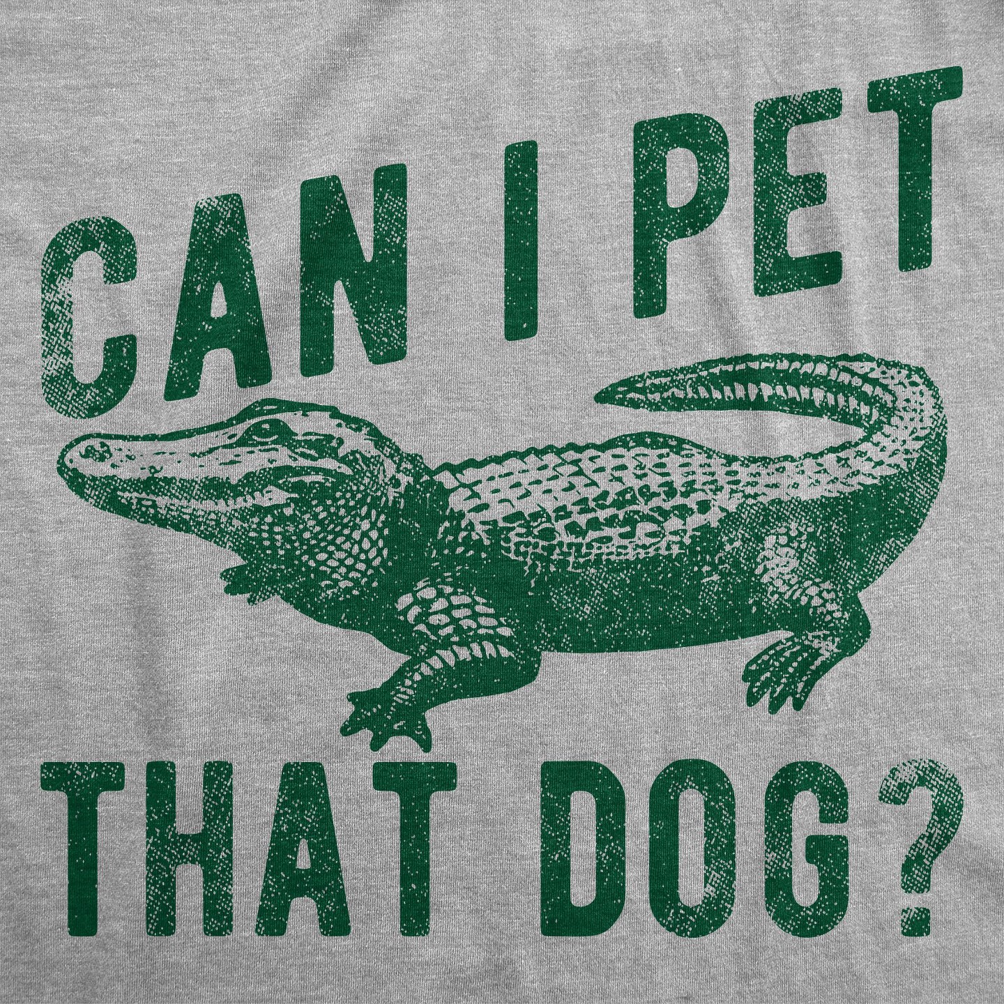 Мужская футболка Crazy Dog T-Shirts, Inc. Funny T Shirts Can I Pet That Dog Sarcastic Alligator Graphic Tee for Men, цвет: Светлый серый — фото 2