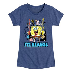 Girls' - SpongeBob SquarePants - I'm Ready Fitted Short Sleeve Graphic T-Shirt - 1 of 4