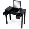 Mid Century Vanity Table with Mirror, 2 Drawers & Jewelry Storage - 4 of 4