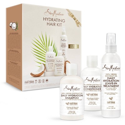 SheaMoisture 100% Virgin Coconut Oil Hydrating Hair Gift Pack Set - 3ct