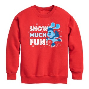 Boys' - Blue's Clues & You! - Snow Much Fun Graphic Long Sleeve Fleece Sweatshirt - 1 of 4