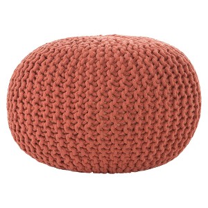 Moro Pouf Ottoman - Coral - Christopher Knight Home, Pink