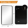 Glossy Black Coated Aluminum Alloy Rectangular Wall Mirror with Curved Edges - 4 of 4