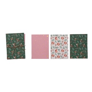 Storied Home Handmade Recycled Paper Soft Cover Notebooks with Patterns, Multicolor, Set of 3 Styles - 1 of 2