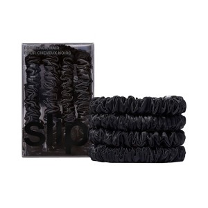 Slip 4 Pack Silk Skinny Scrunchies 100% Mulberry Silk, Anti-Crease, Gentle on Hair, stylish & Durable, Ideal for All Hair Types - 1 of 4