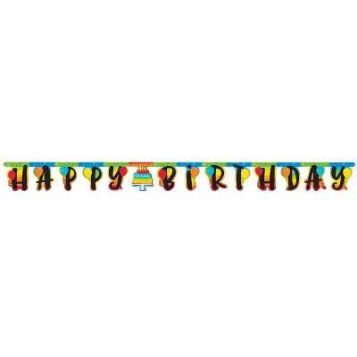 3ct Rainbow Birthday Cake Party Banner