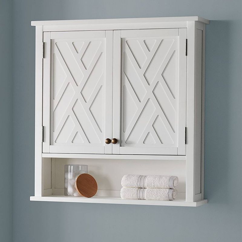 Coventry Wall Mounted Bath Storage Cabinet with Two Doors White - Alaterre Furniture, 3 of 10