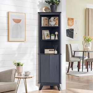 68" Tall Corner Cabinet, Modern Corner Storage Cabinet with Adjustable Shelves, Freestanding Organizer for Bathroom, Living Room - 1 of 4