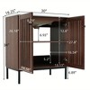 TiramisuBest 30"Antique Bathroom Vanity with Ceramic Sink,Mid-Century Modern Cabinet,2 Soft-Close Doors,Large Storage,Retro Freestanding,Brown - 4 of 4