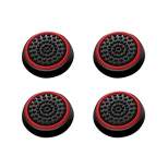 Insten 4-piece Black/Red Silicone Thumbstick Caps Analog Thumb Grips Cover for Xbox One 360 PlayStation PS4 PS3 Controller