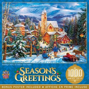 MasterPieces 1000 Piece Christmas Jigsaw Puzzle - Sledding to Home - 1 of 4