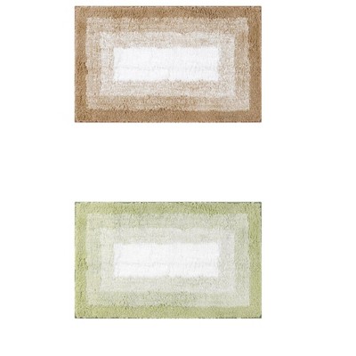 Unique Bargains Non-Slip Absorbent Soft Plush Shaggy Bath Mats 2 Pcs