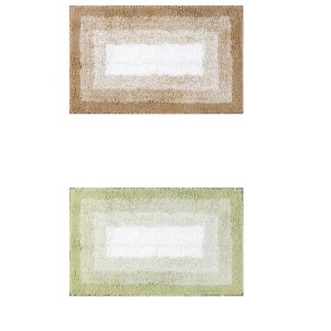 Unique Bargains Non-Slip Absorbent Soft Plush Shaggy Bath Mats 2 Pcs - 1 of 4