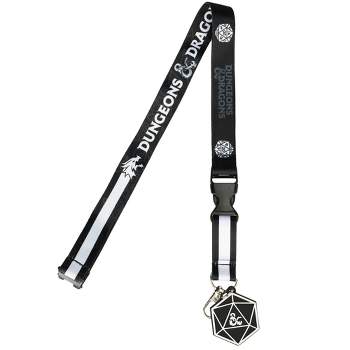 Dungeons and Dragons Lanyard with Black Keychain