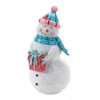 Whimsical Snowman Figurine Set – Resin Stone Mix – 12.75" – Set of 2 – Winter Decor – By Melrose - 3 of 4