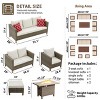 7 Piece Patio Conversation Set With Fire Pit Table - 3 of 4