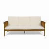 GDFStudio Dupont Outdoor Acacia Wood 3 Seater Sofa with Cushions - 2 of 4