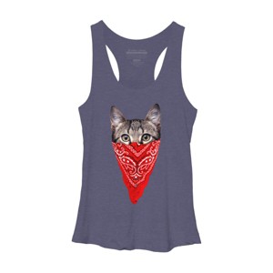 Women's Design By Humans Gangster Cat By clingcling Racerback Tank Top - 1 of 3