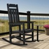 VEVOR Porch Rocker, HIPS Outdoor Rocking Chair, High Back Patio Rocking Chair with Smooth Armrests, Supports up to 400 lbs, for Garden, Black - 2 of 4