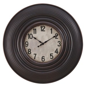 FURNIinspire Wall Clocks 20inch Round Antique Wall Clock Decorative Living Room Hanging Clock Vintage Timepiece Home Decor, Brown, 20"*20"*2" - 1 of 4