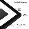 Americanflat 24x34 Poster Frame with Polished Plexiglass - Use as 20x30 Frame with Mat or 24x34 Frame Without Mat - Streamline Collection - Black - 3 of 4