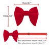 INSPIRE CHIC Men's Velvet Pre-Tied Solid Color Pocket Square Adjustable Bow Tie 1 Pair - 3 of 4