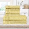 Modern Ribbed Cotton  Assorted Towel Set by Blue Nile Mills - 2 of 4