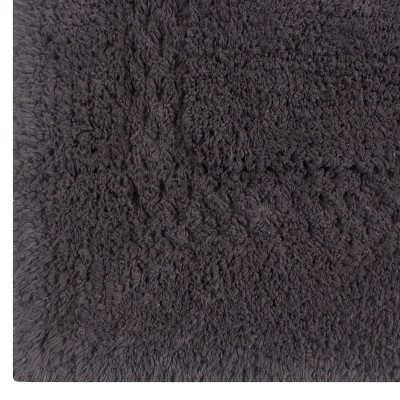 Classy Gray Cotton Tufted 2-Piece Bath Rug Set