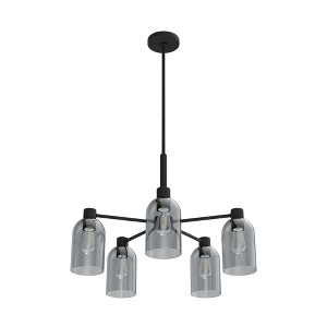 Hunter Fans 26" Lochemeade Ceiling Light Natural Iron Finish 5-Bulb Chandelier - 1 of 1