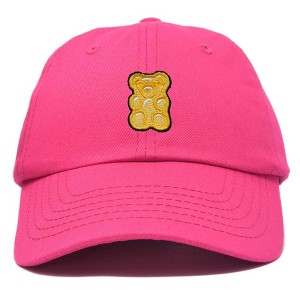 Dalix Yellow Gummy Embroidered Cotton Dad Hat Baseball Cap Adjustable Womens - 1 of 4