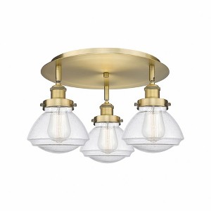 Olean - 3 Light Flush Mount In Art Deco Style-8 Inches Tall and 18.25 Inches Wide - 1 of 1